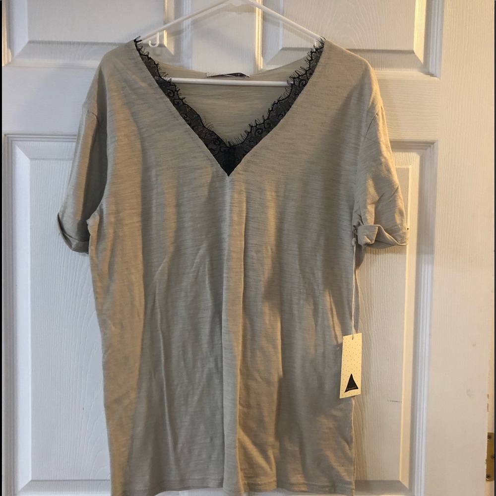 Lace vneck